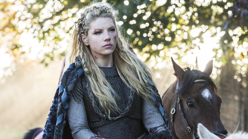 Katheryn Winnick, Travis Fimmel, 4K, Vikings, 5K, season 5, Lagertha
