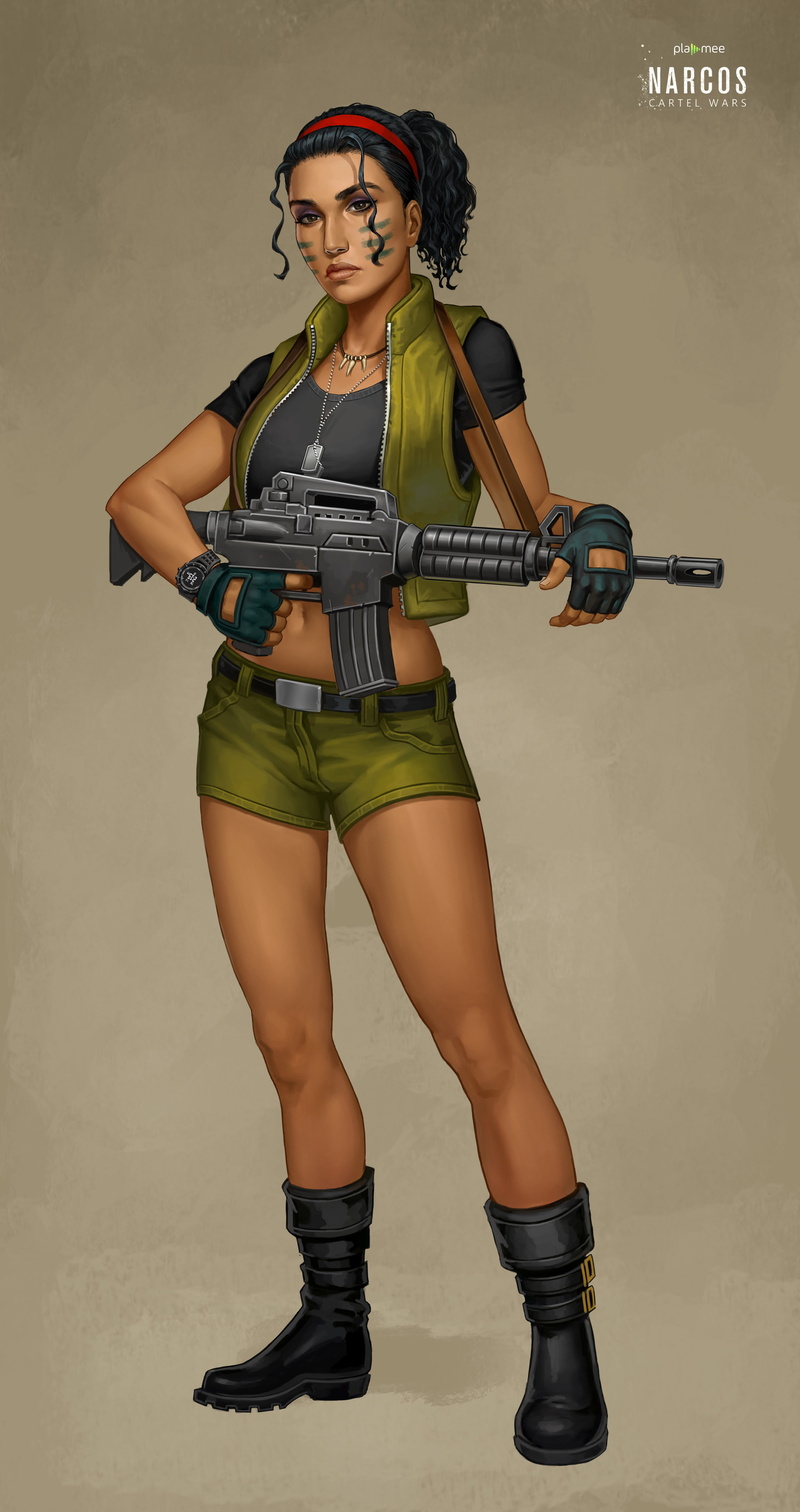 Erik Diziron, Concept Art, Rifles, 2K, brunette, Narcos, women
