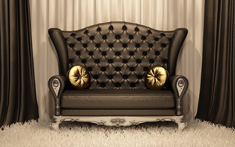 tufted, luxury, gold, furniture, modern, relaxation, antique, pillow, brown, living Room, ornate, indoors, retro styled, bedroom, apartment, style, cozy