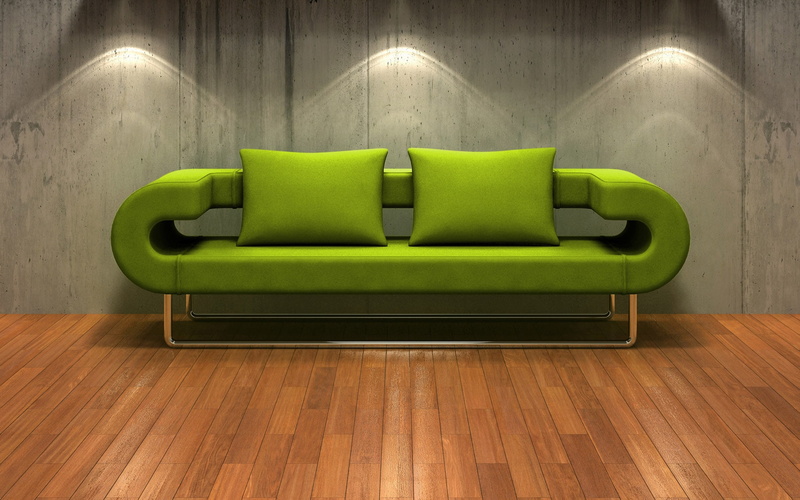 comfortable, backgrounds, modern, furniture, couch, brown, apartment, armchair, flooring, green, frame, electric lamp, three dimensional, indoors, decor