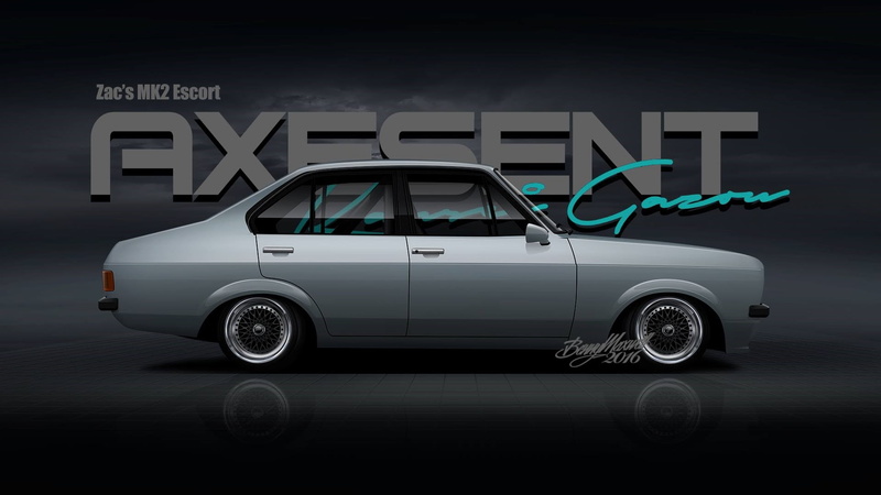 Axesent Creations, land vehicle, British cars, neon, capital letter, western script, street, text, white color, render, car, 1080P, city, road, retro styled