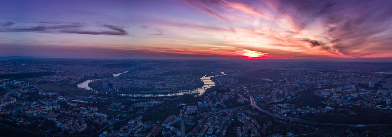 city life, aerial, nature, clouds, residential district, built structure, illuminated, cloud - sky, scenics - nature, outdoors, sky, no people, 5K, aerial view