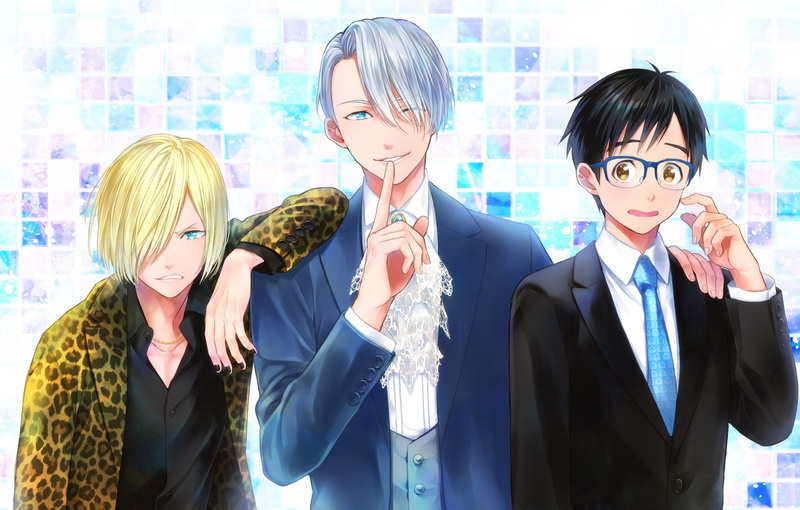 Anime, Yuri Plisetsky, Yuri!!! on Ice, Viktor Nikiforov, 1080P, Yuuri Katsuki