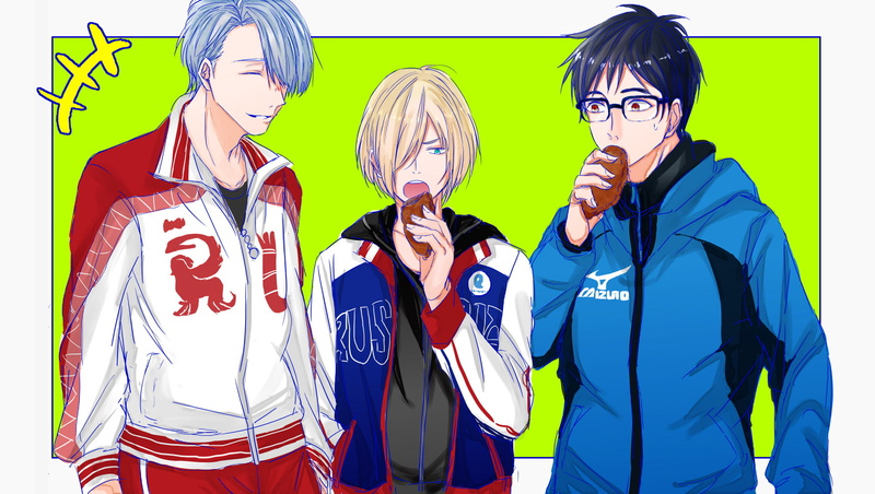 togetherness, sports uniform, waist up, sport, 1080P, young men, Yuri!!! on Ice, Yuuri Katsuki, looking at camera, sports clothing, Yuri Plisetsky, people