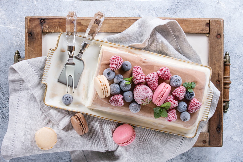 5K, Food, Blueberry, Ice Cream, Dessert, Berry, Macaron, Still Life