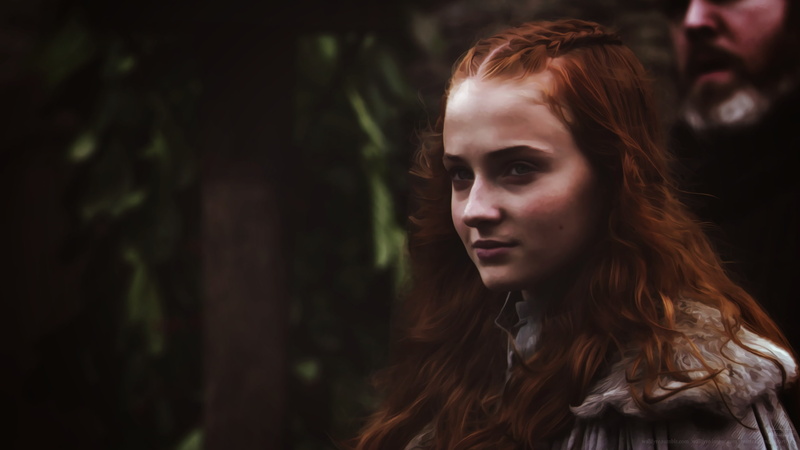 tv series, face, 2K, George R. R. Martin, HBO, Sansa Stark, Sophie Turner, Game of Thrones, redhead, portrait