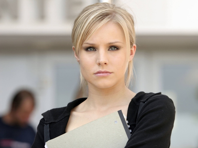 businesswoman, Kristen Bell, people, hairstyle, looking at camera, hair, indoors, women, contemplation, actress, young adult, portrait, focus on foreground