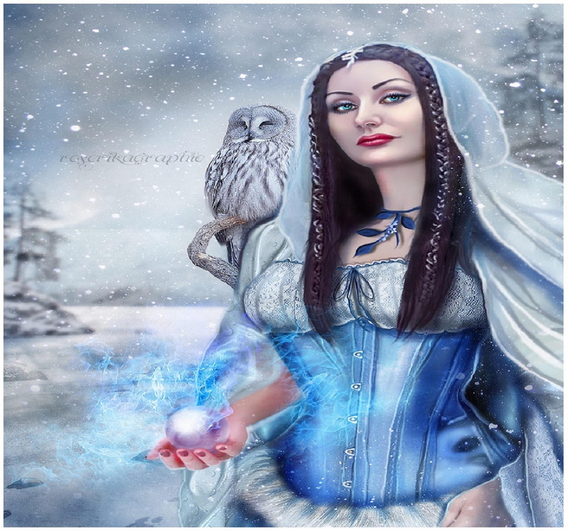 digital-art, neiges, beautiful-girls, backgrounds, des, reine, 1080P, softness-beauty, girls, model, snow-queen, la, creative-pre--made