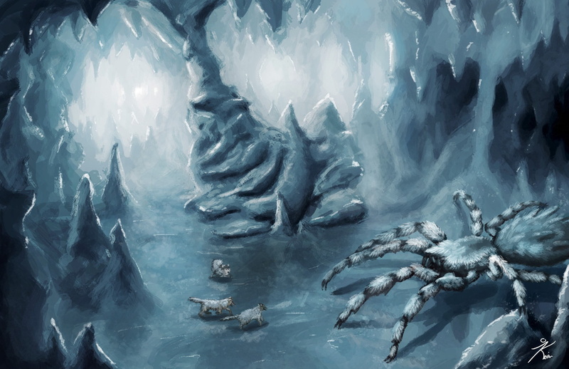 giant, no people, 1080P, wolves, vertebrate, animal wildlife, cave, drawing, swimming, sea, marine, undersea, beauty in nature, group of animals, fighting