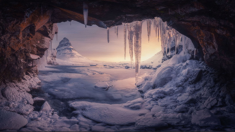 Snow, Caves, Cave, 4K, Ice
