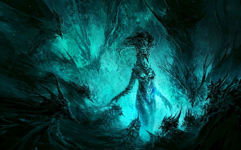 cold temperature, nature, demon, full frame, turquoise colored, motion, indoors, hair, sea, day, s, ice, water, blue, creature, underwater, solid, no people