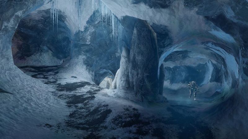 1080P, video games, ice, cave, grey, hd, halo, chief, master