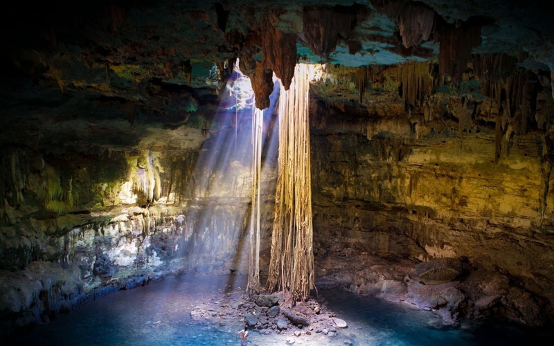 one person, 1080P, scenics - nature, physical geography, landscape, solid, cave, nature, tranquility, long exposure, water, gray, rock - object, geology