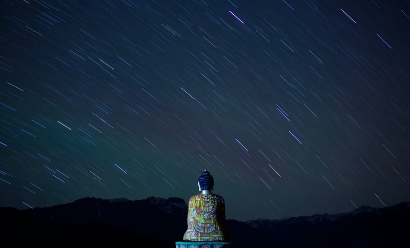 india, gautama, building, tranquil scene, universe, star trail, person, outdoors, star - space, space and astronomy, one person, infinity, beauty in nature
