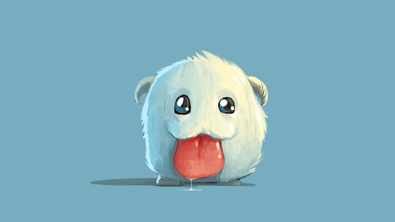 copy space, 1080P, no people, animal, cute, representation, close-up, Poro, blue background, one animal, colored background, small, humor, studio shot