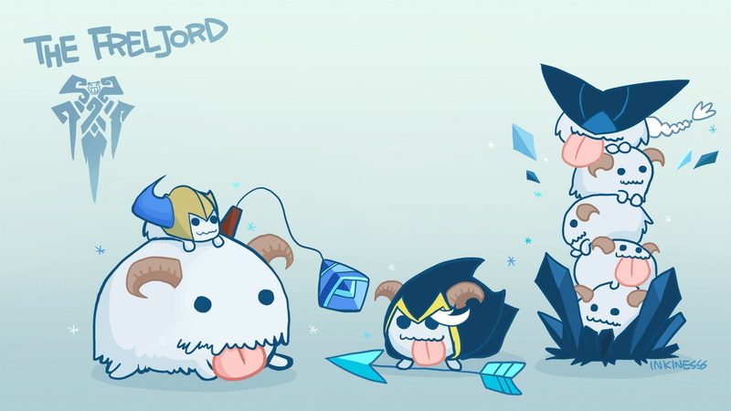 1080P, video games, Poro, League of Legends, Freljord