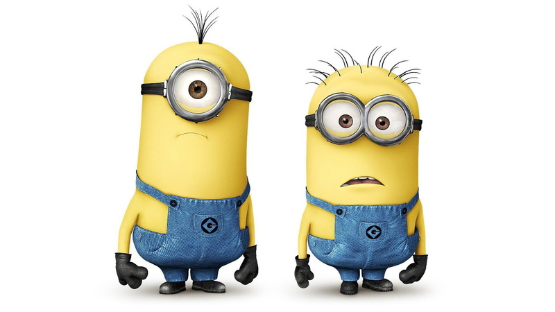 man made, humor, sport, full length, cartoon, characters, metal, indoors, equipment, cute, Despicable Me 2, group of objects, alloy, white background, costumes