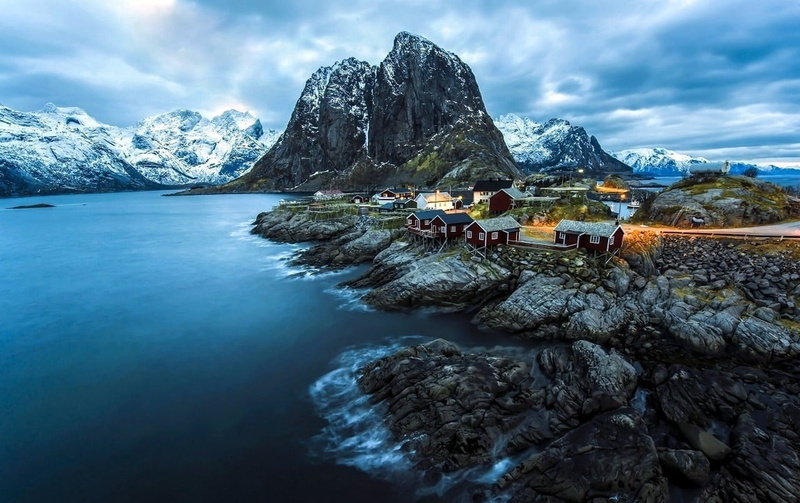 formation, day, fjord, clouds, mountain, cliff, scenics - nature, architecture, nature, ice, cloud - sky, idyllic, no people, mountain range, sky, near