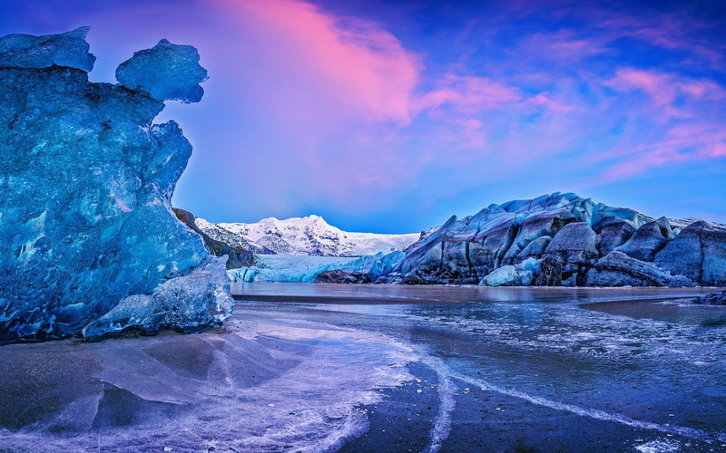 landscape, Vatnajokull, icelend, vatna, 1080P, ice cap, glacier