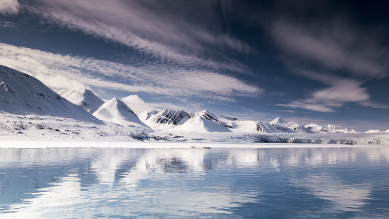 tranquility, glacial landform, no people, sea ice, cold temperature, daytime, cloud, cloud - sky, landscape, melting, sky, spitsbergen, scenics - nature