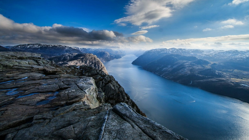 tranquil scene, ridge, idyllic, fell, remote, cliff, outdoors, rock - object, terrain, formation, rock, highland, no people, cloud - sky, sky, scenics - nature