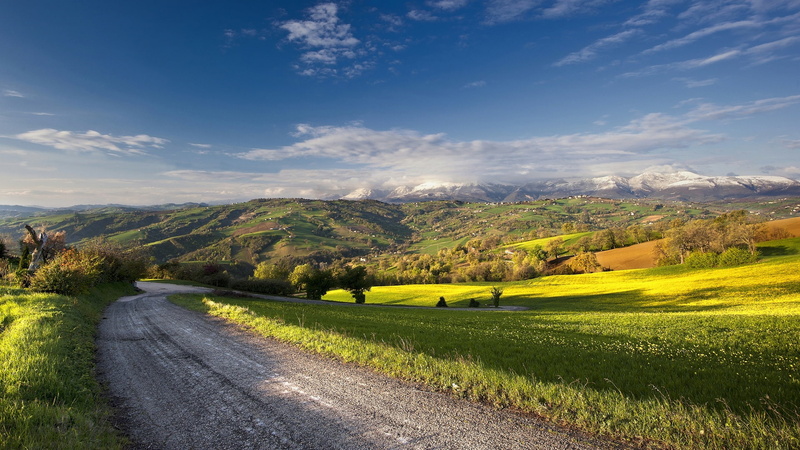 Farm, Countryside, 1080P, Blue, Sky, Road, Summer