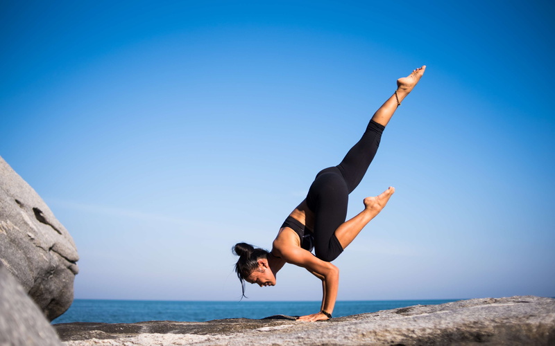 leisure, one person, vitality, water, person, yoga, wellbeing, sea, relaxation exercise, women, outdoors, sky, health, healthy lifestyle, summer, recreation