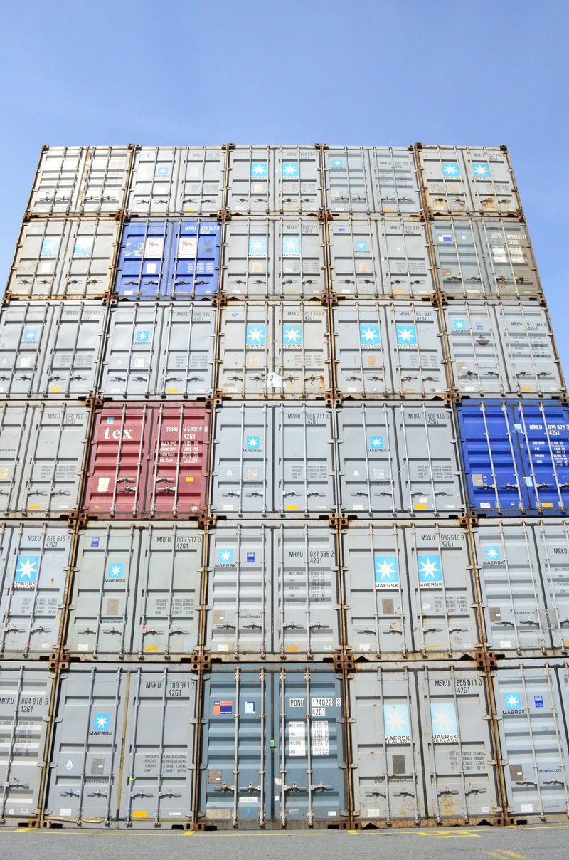 intermodal, office, business, shipping, harbor, transportation, blue, 4K, freight Transportation, building exterior, office building exterior, cargo Container