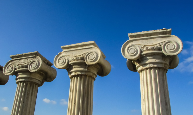 column, history, classical, Capitals, Architecture, travel, low angle view, no people, 4K, Pillar, ionic, sunny, ornate, architecture, greek, neo-classical