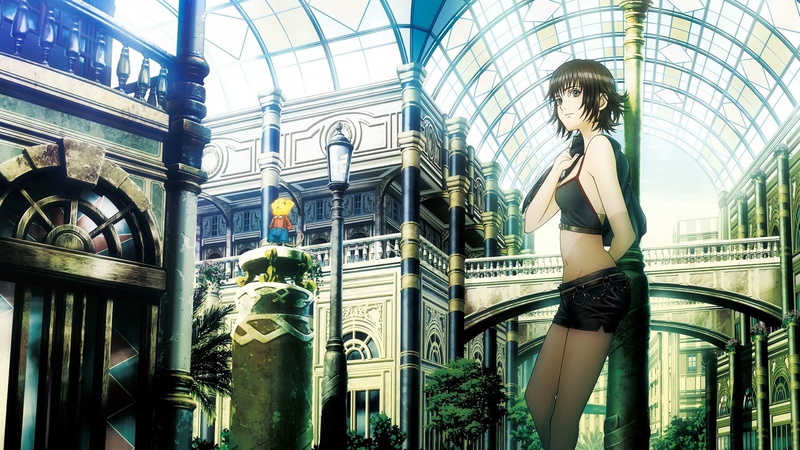 fashion, leisure activity, anime, Balot Rune, beauty, adult, real people, young women, woman, one person, Mardock Scramble, black, three quarter length