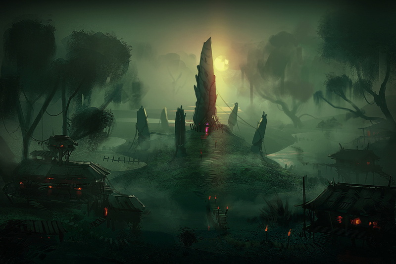 totem, whitehex swamp environment, 1080P, Swamp Rune