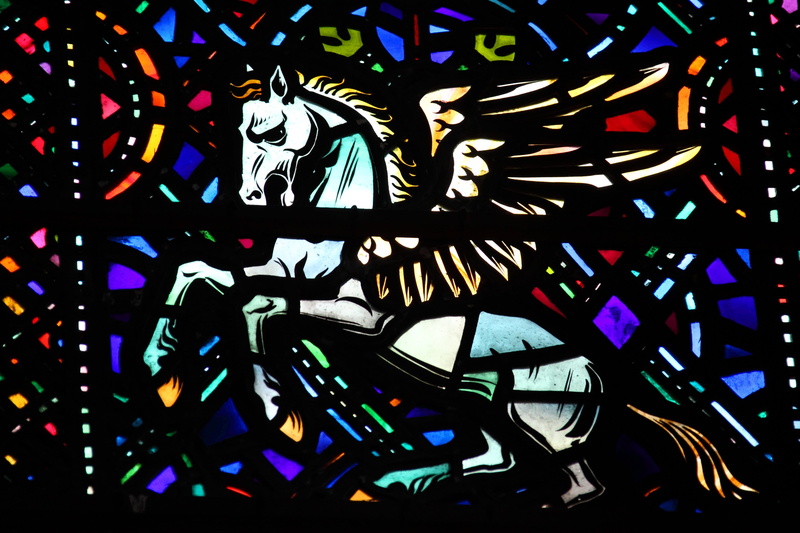 tail, arts culture and entertainment, decor, close-up, backgrounds, glass, equine, 4K, mythology, casino, pegasus, indoors, no people, text, full frame