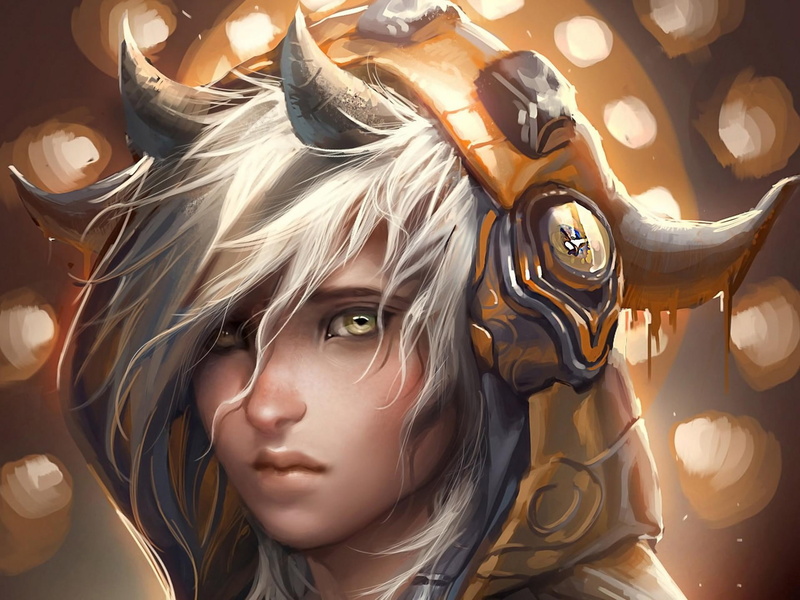 3d and abstract, viking, fantasy, male, 1080P, anime, horned, artistic