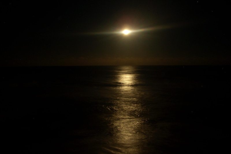 beach, nags head, ocean, moon, north carolina, water, full moon, 2K, night, 3d and abstract