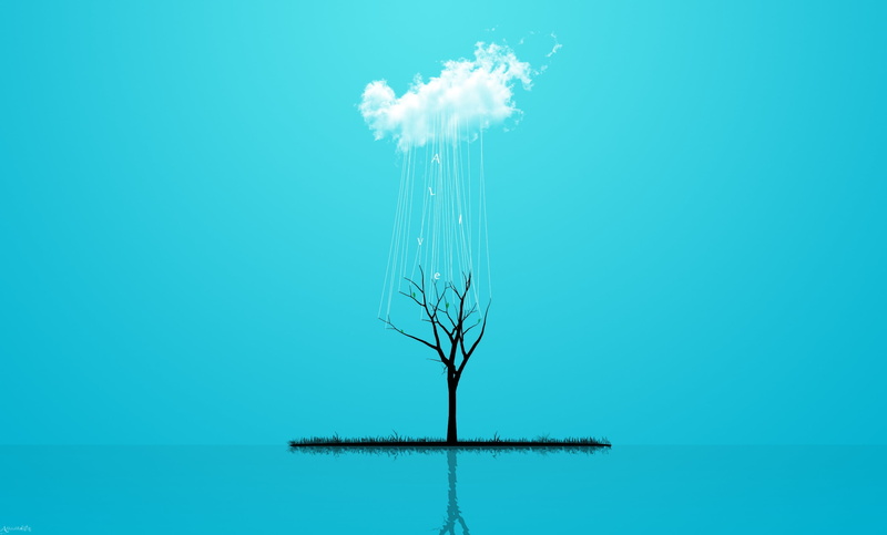 digital art, reflection, blue background, beauty in nature, illustration, invertebrate, tree, turquoise colored, outdoors, nature, plant, trees, studio shot
