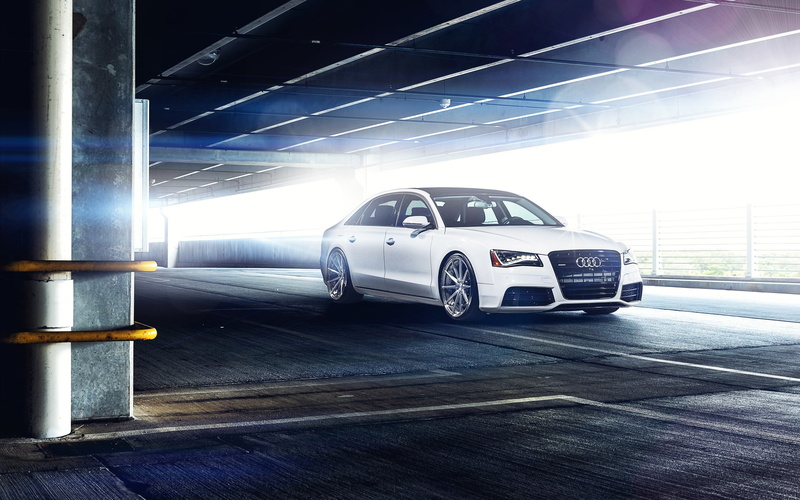 l, White, Car, Glare, 2K, Audi, Parking