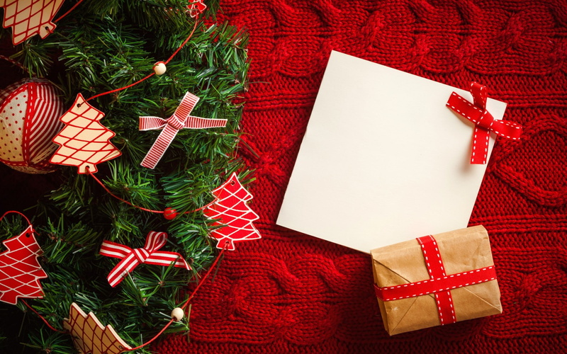 1080P, green, wreath, card, christmas, holidays