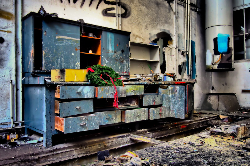 door, broken, dirty, decay, opened, advent wreath, entrance, outdoors, wooden, house, factory, old factory building, bad condition, nature, wall - building feature