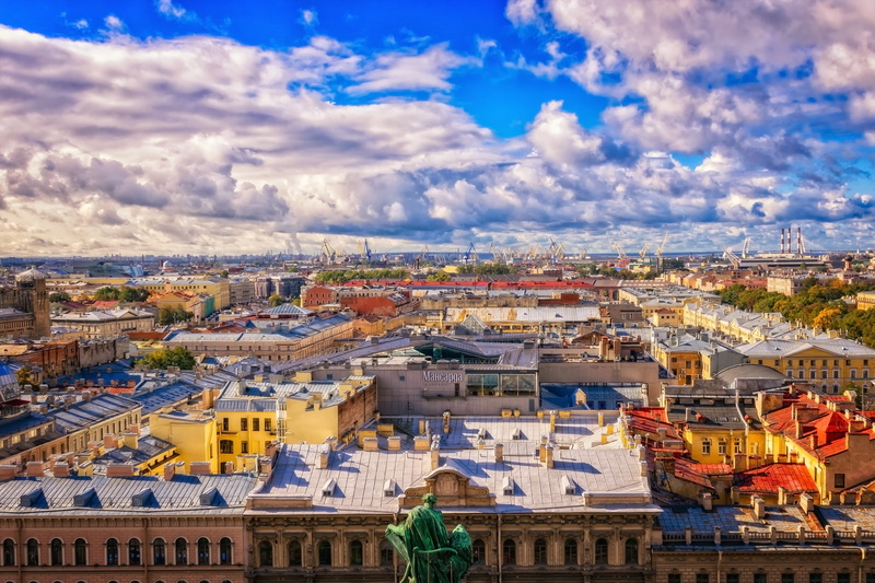 roofs, 5K, nature, wide, cloud - sky, crowd, port, center, townscape, high angle view, travel, building exterior, crowded, leningrad, houses, travel destinations