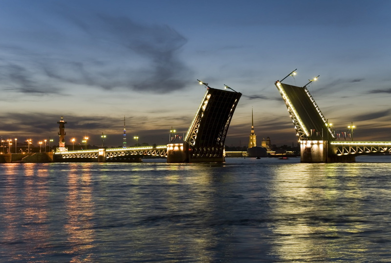 reflection, town, sky, night, architecture, built structure, cloud - sky, no people, skyscraper, building, nature, 2K, outdoors, illuminated, water, waterfront