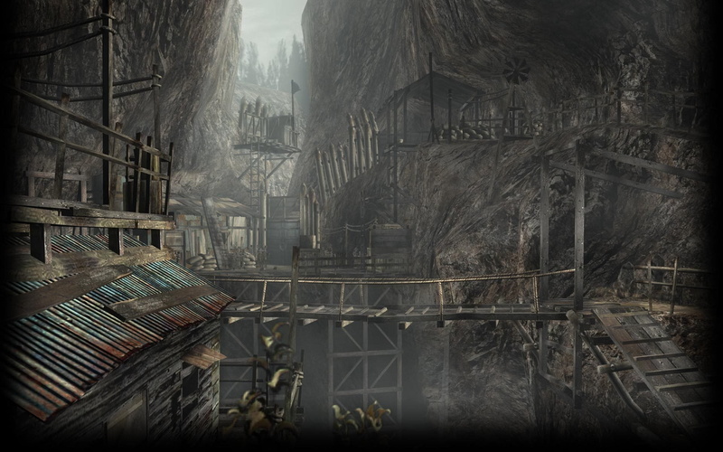 damaged, nature, no people, ruined, old, staircase, run-down, fog, abandoned, outdoors, reflection, window, built structure, architecture, Resident Evil