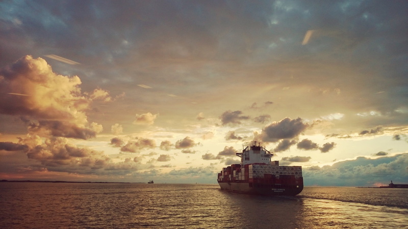 cruise ship, evening sun, mode of transportation, back light, nature, sea, ship, cloud - sky, tranquility, sky, transportation, sunny, red, idyllic, abendstimmung