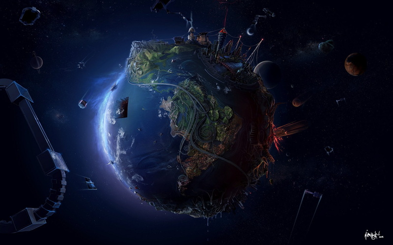 sea, nature, planet - space, dark, no people, map, night, 720P, travel, indoors, underwater, water, planet earth, david fuhrer, marine, satellite view