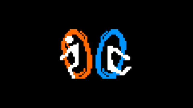 1080P, pixels, pixel art, Portal 2
