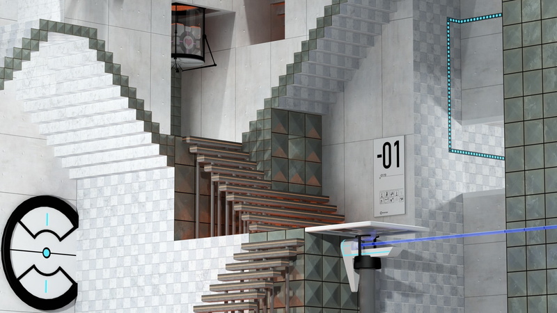 wall - building feature, direction, modern, building, white color, low angle view, built structure, day, staircase, city, window, outdoors, video games