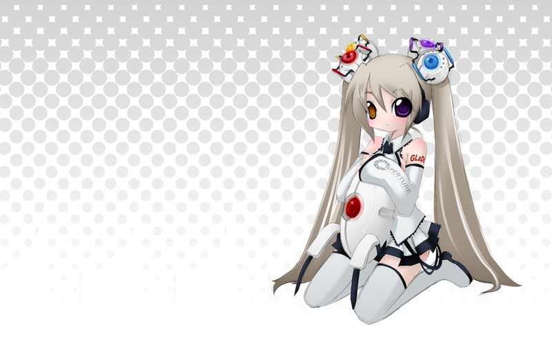 GLaDOS, fashion, indoors, twintails, video games, choice, creativity, pets, studio shot, Portal (game), still life, shape, design, copy space, Portal 2