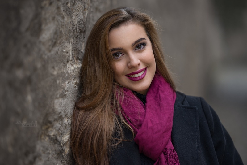 Robert Chrenka, coats, one person, real people, 1080P, young women, scarf, headshot, beauty, lifestyles, hair, women, long hair, looking at camera, beautiful woman