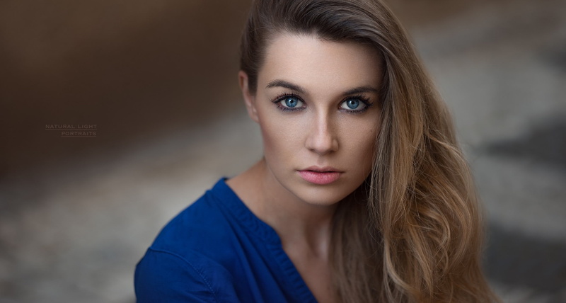 Lucie Syrohova, Robert Chrenka, 1080P, blue eyes, portrait, women