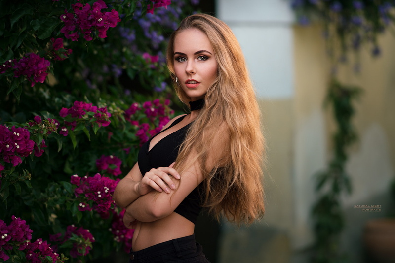 1080P, blonde, belly, women, Jasmina, Robert Chrenka, portrait, depth of field
