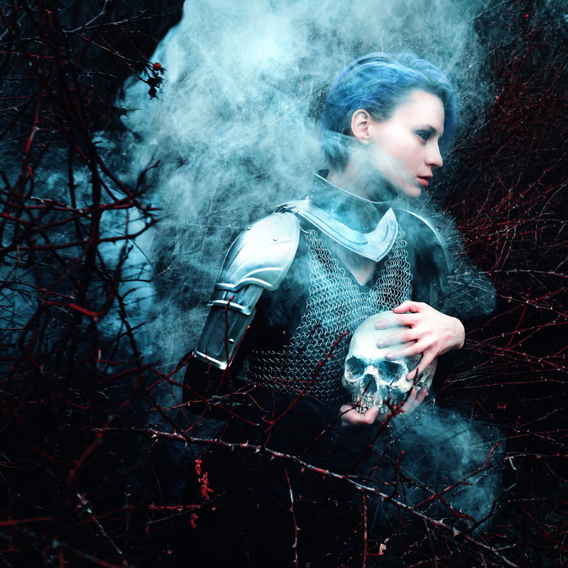 armor, Kindra Nikole, Fox Chalker, skull, girl, 1080P
